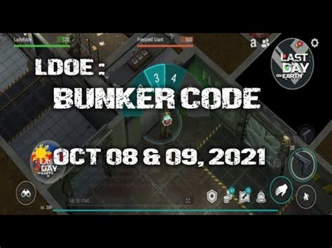 LDOE: CURRENT BUNKER ALFA CODE ( OCT 08 & 09, 2021 ).